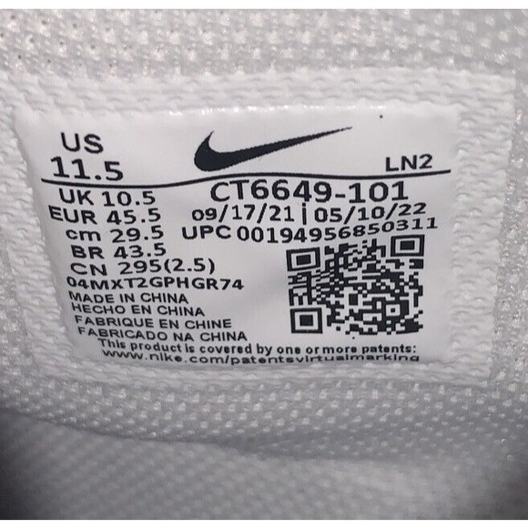 Nike Alpha Menace Pro 3 Football Cleats White/Black/Blue CT6649-101 Size 11.5 - Picture 7 of 7